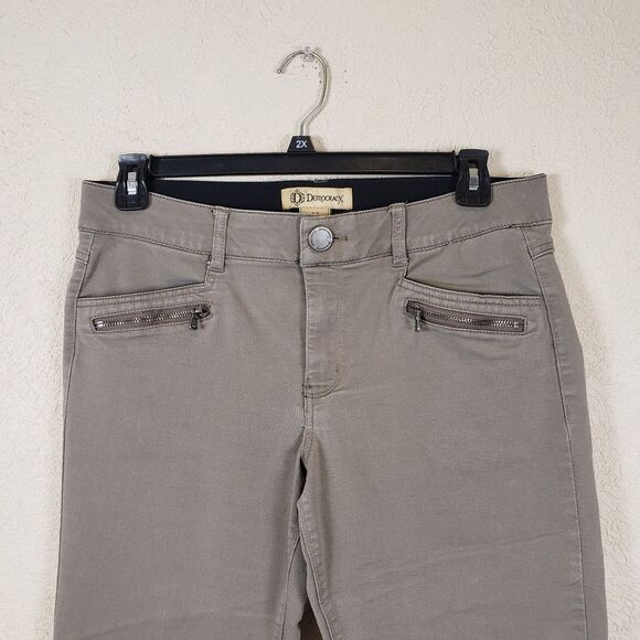 Democracy “Ab” Solution Equality Skinny Pants Taupe Gray Stretch Size 12 - Picture 4 of 9